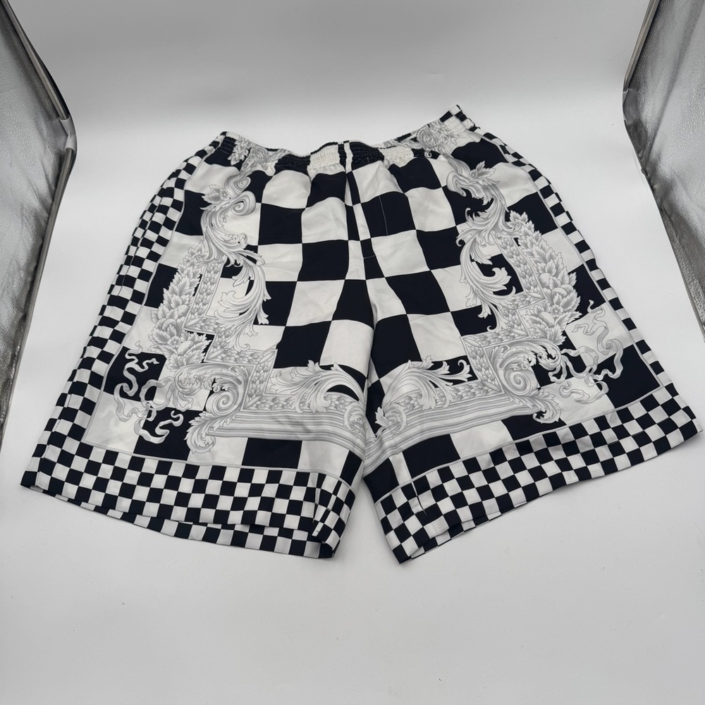 Versace Barocco check-print shorts - 48
